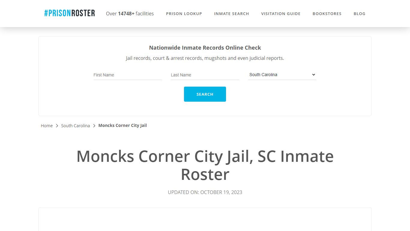 Moncks Corner City Jail, SC Inmate Roster - Prisonroster
